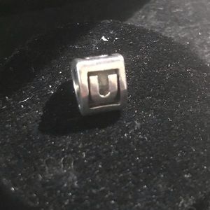 Pandora Letter U Sterling Charm